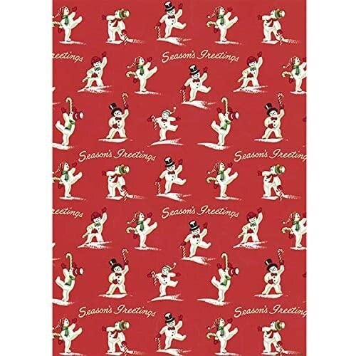  Cavallini Papers & Co Snowmen Gift Wrap 20x28 