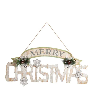 Kurt Adler Merry Christmas Wood Sign