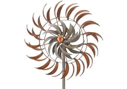  Rotating Wind Spinner Copper Petals 24" 