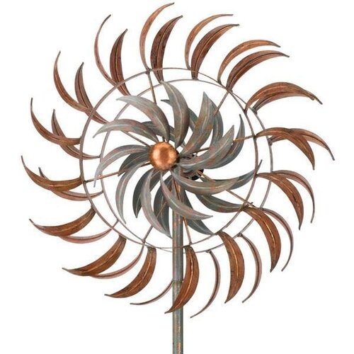  Rotating Wind Spinner Copper Petals 24" 