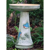 Bluebird Hand Painted Bird Bath