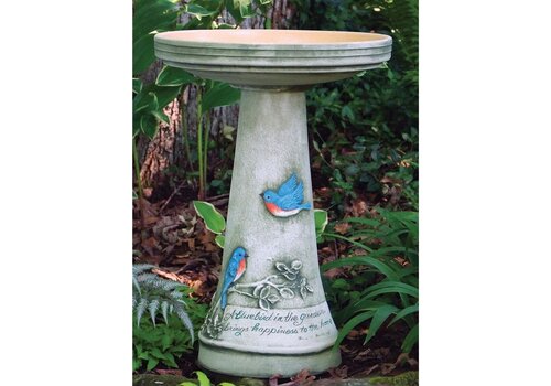  Bluebird Hand Painted Bird Bath 