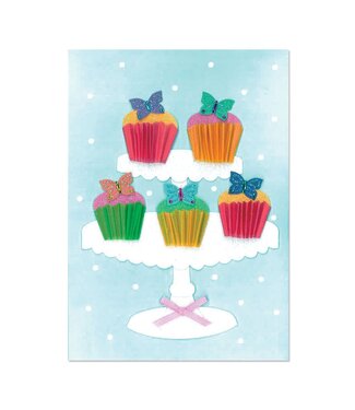 Butterfly Cupcakes Birthday Card