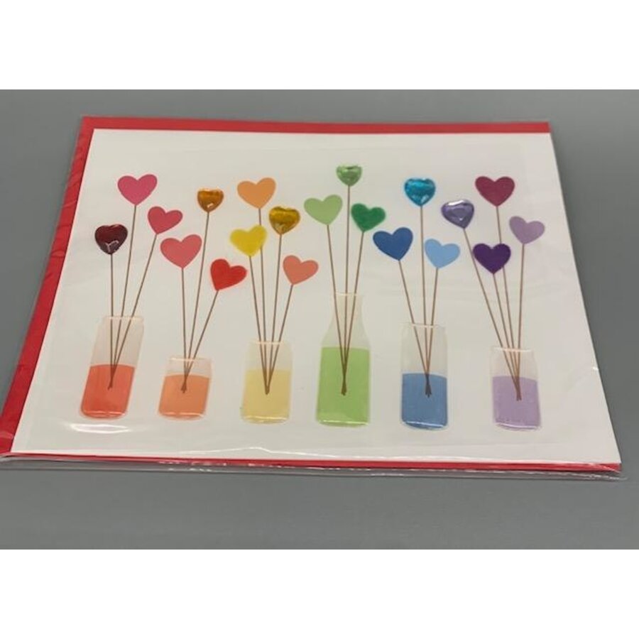 Hearts in Jars Valentine's Day Card