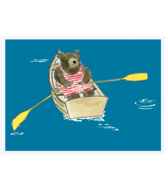 Molly O Bear Rowboat Birthday Card