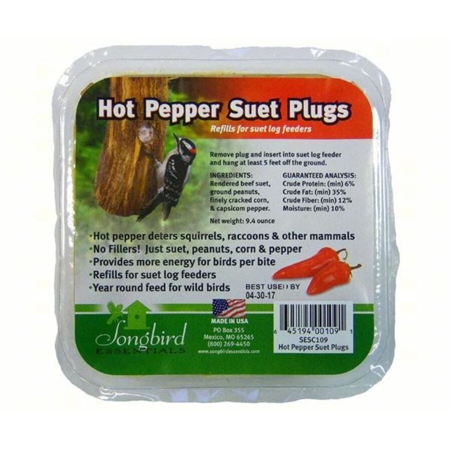 Suet Plugs Hot Pepper