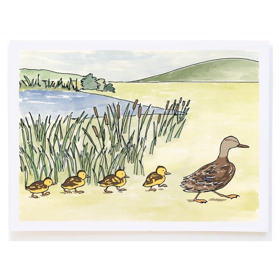 Duck and Ducklings Card