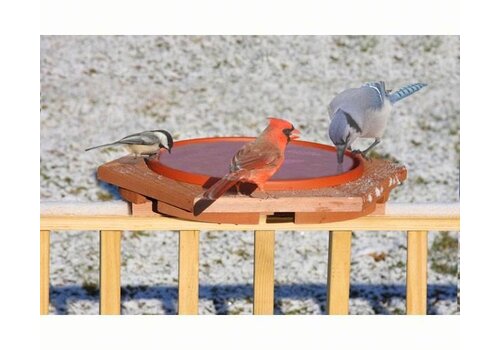  Cedar Heated Deck Birdbath 