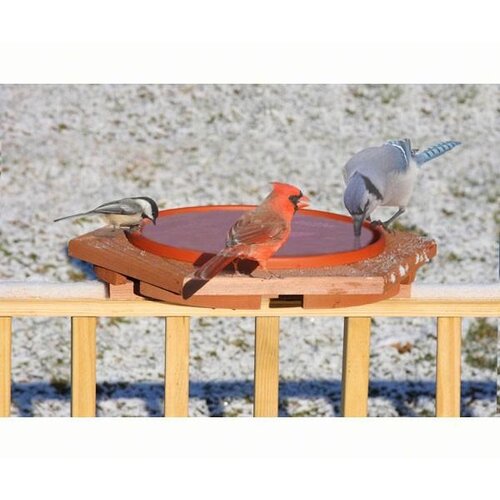  Cedar Heated Deck Birdbath 