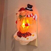 Snowman Couple Night Light