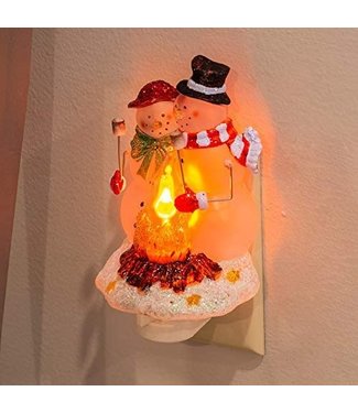 Roman Inc Snowman Couple Nightlight