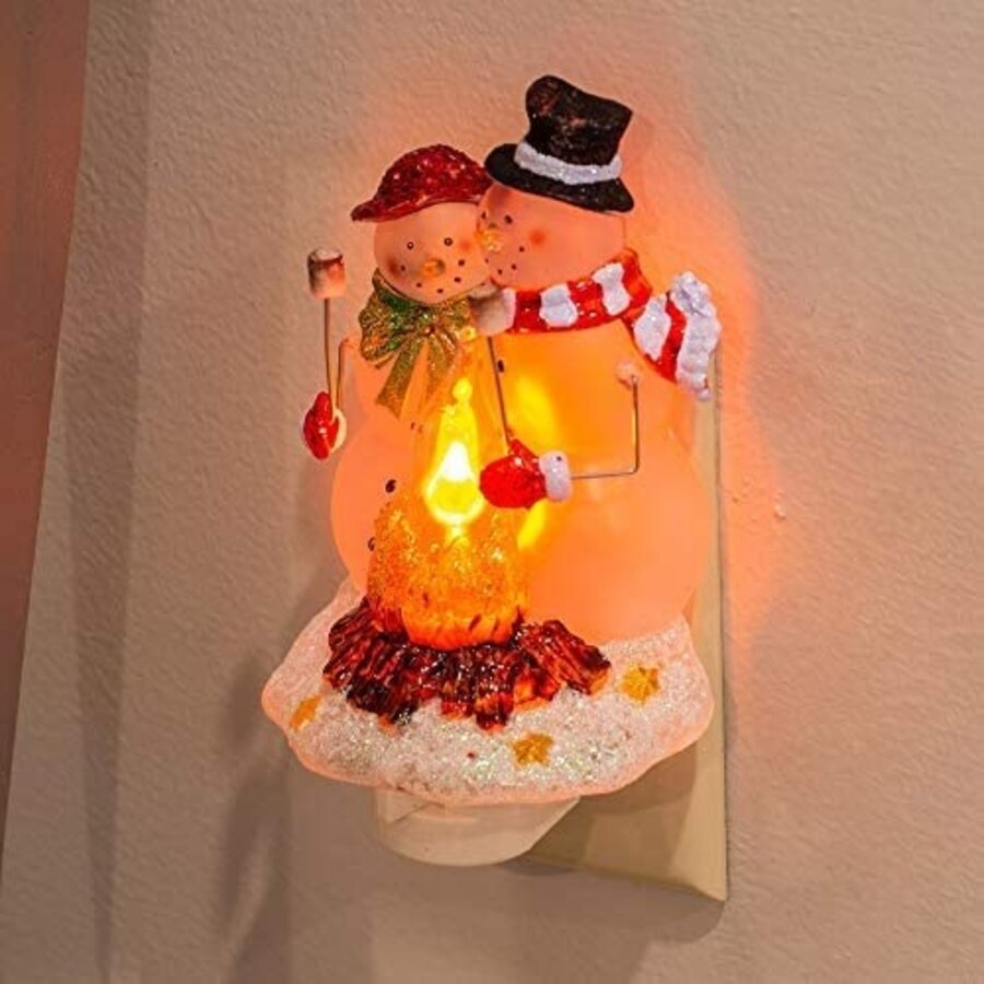 Snowman Couple Night Light