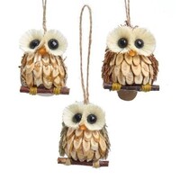 Wood & Sisal Owl Ornament