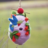 Hummingbird Wool Birdhouse