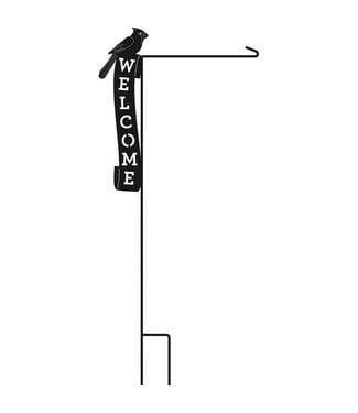 Cardinal Welcome Flag Stand