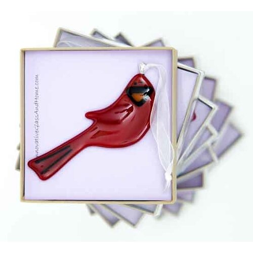  Innovative Glass and Home Cardinal Glass Ornament 
