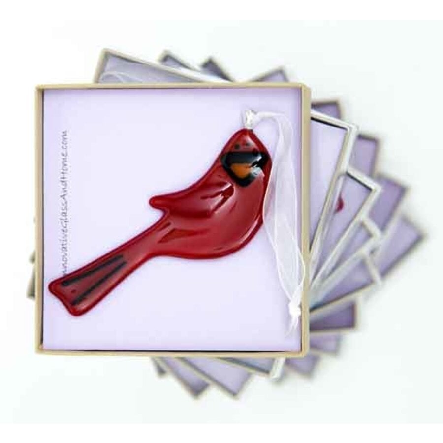 Cardinal Glass Ornament