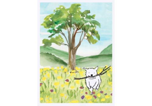  Molly O Dog in Meadow Card 