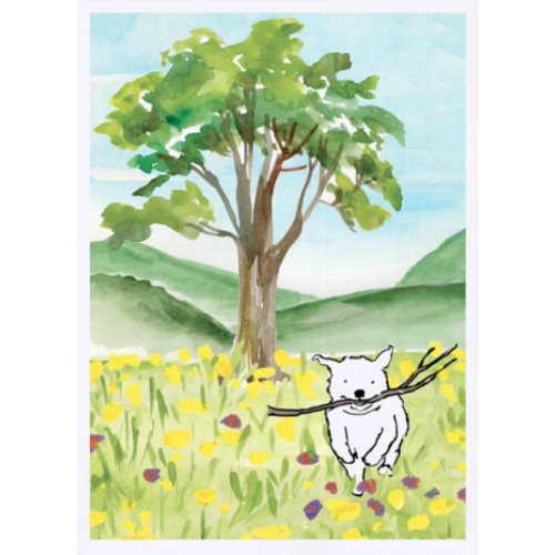  Molly O Dog in Meadow Card 