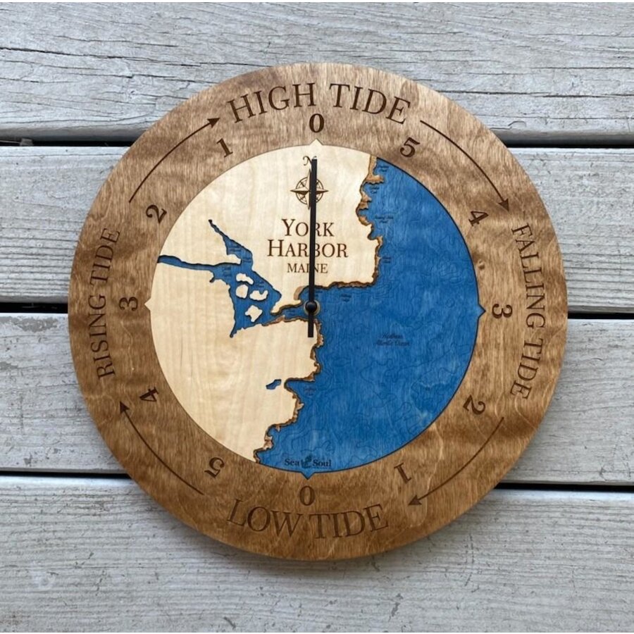 Tide Clock Map York Harbor