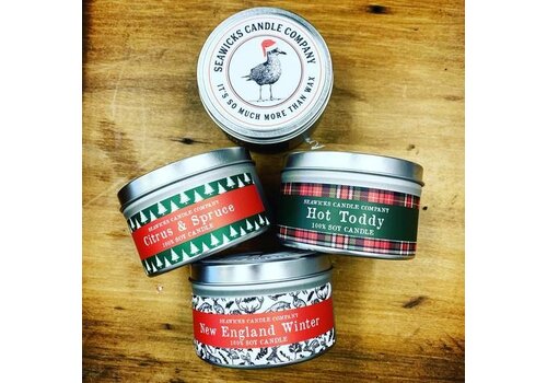  Seawicks New England Winter 100% Soy Large Travel Tin 