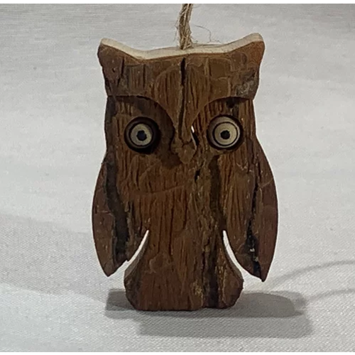 Talla Imports Bark Owl Ornament 