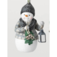 Plaid Snowman Ornament
