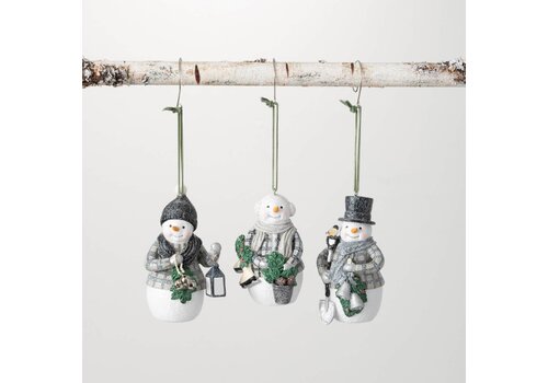  Sullivans Plaid Snowman Ornament 