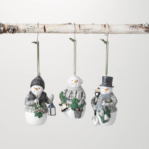  Sullivans Plaid Snowman Ornament 