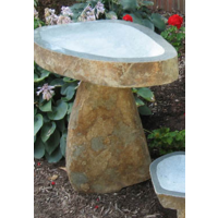 Granite Boulder Birdbath