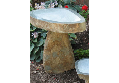  Stone Age Creations, LTD Granite Boulder Birdbath 