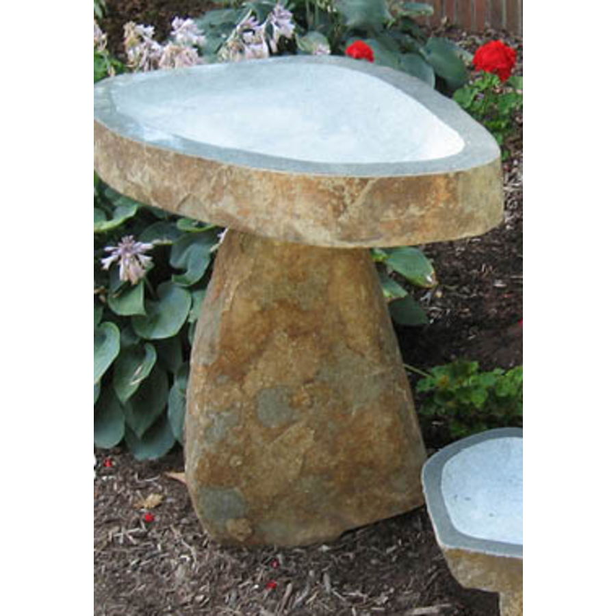 Granite Boulder Birdbath