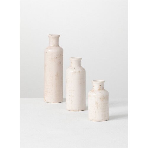  Sullivans Bottle Vase White 