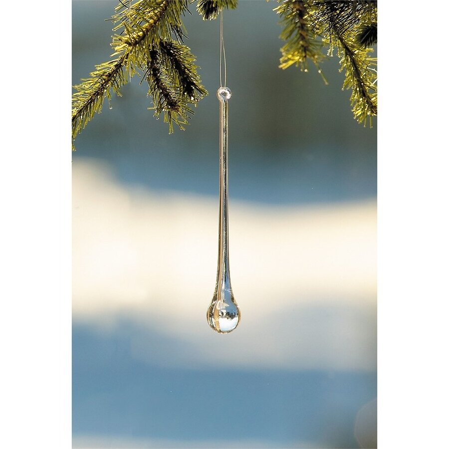 Icicle Drop Ornament 4.75" H