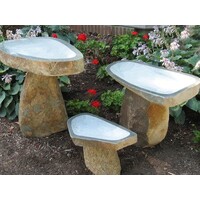 Granite Boulder Birdbath