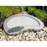 Granite Leaf Birdbath