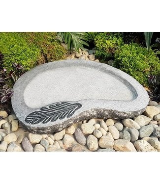 Stone Age Creations, LTD Granite Leaf Birdbath