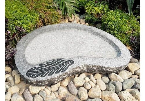 Stone Age Creations, LTD Granite Leaf Birdbath   Stone Age Creations, LTD Granite Leaf Birdbath