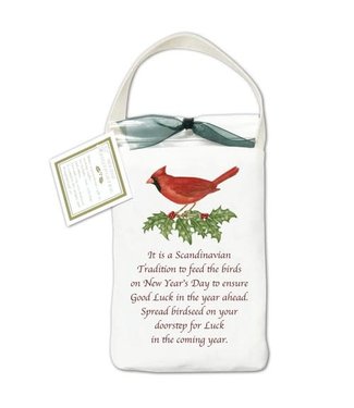 Alice's Cottage Cardinal Bird Seed Gift Tote