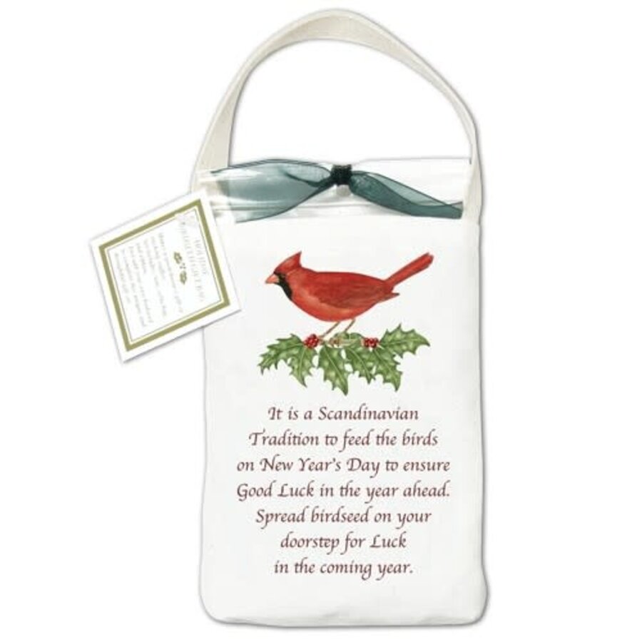 Cardinal Bird Seed Gift Tote