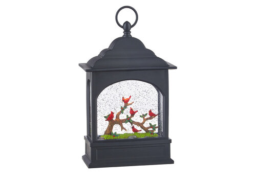  11" Cardinal Lighted Water Lantern 
