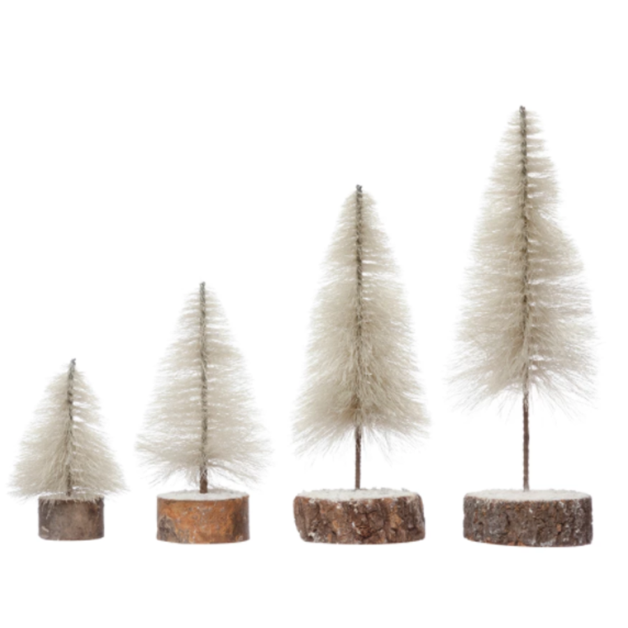 Fabric String Tree w/ Wood Base