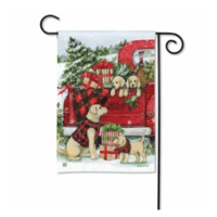 Christmas Puppies Garden Flag