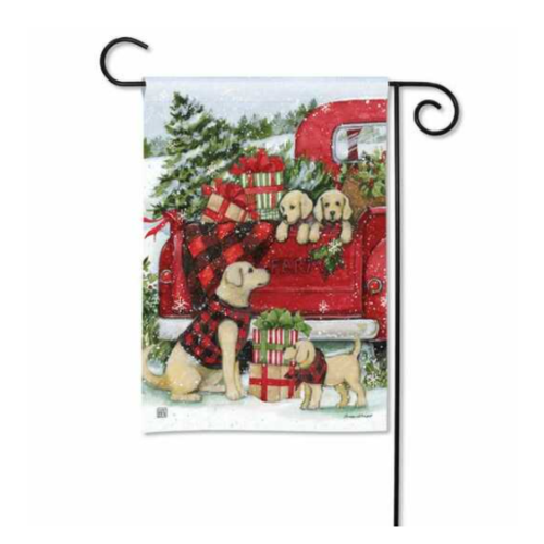  Christmas Puppies Garden Flag 