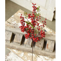 25" Weatherproof Berry & Leaf Spray