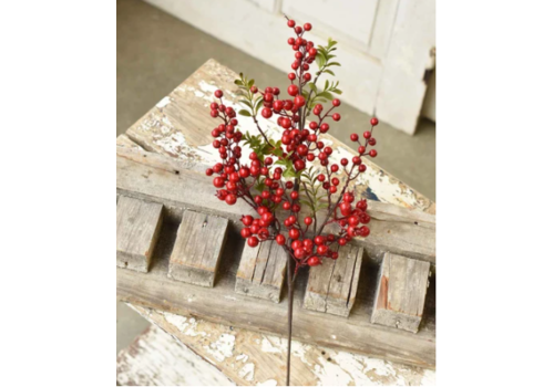  25" Weatherproof Berry & Leaf Spray 