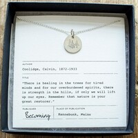 Trees Small Round Necklace Sterling