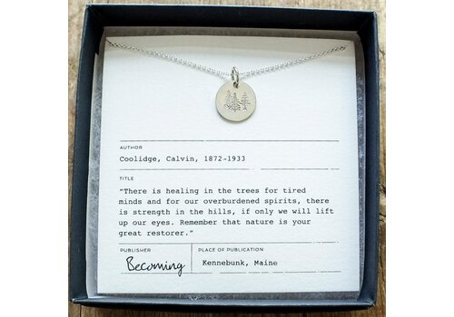  Becoming Trees Small Round Necklace Sterling 