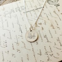 Trees Small Round Necklace Sterling