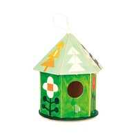 DIY 3D Wooden Birdhouse with Paint Kit Hex